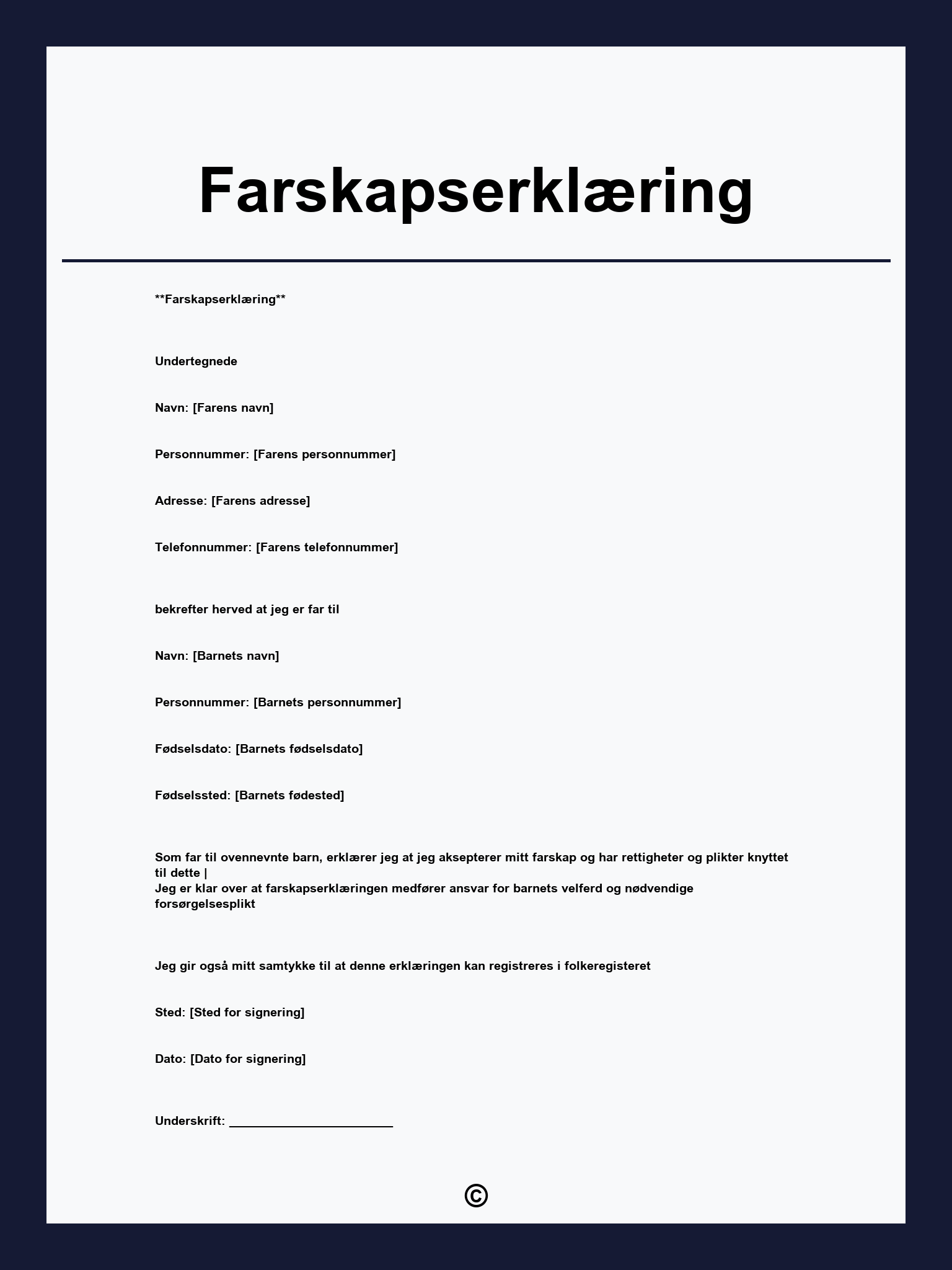 Farskapserklæring