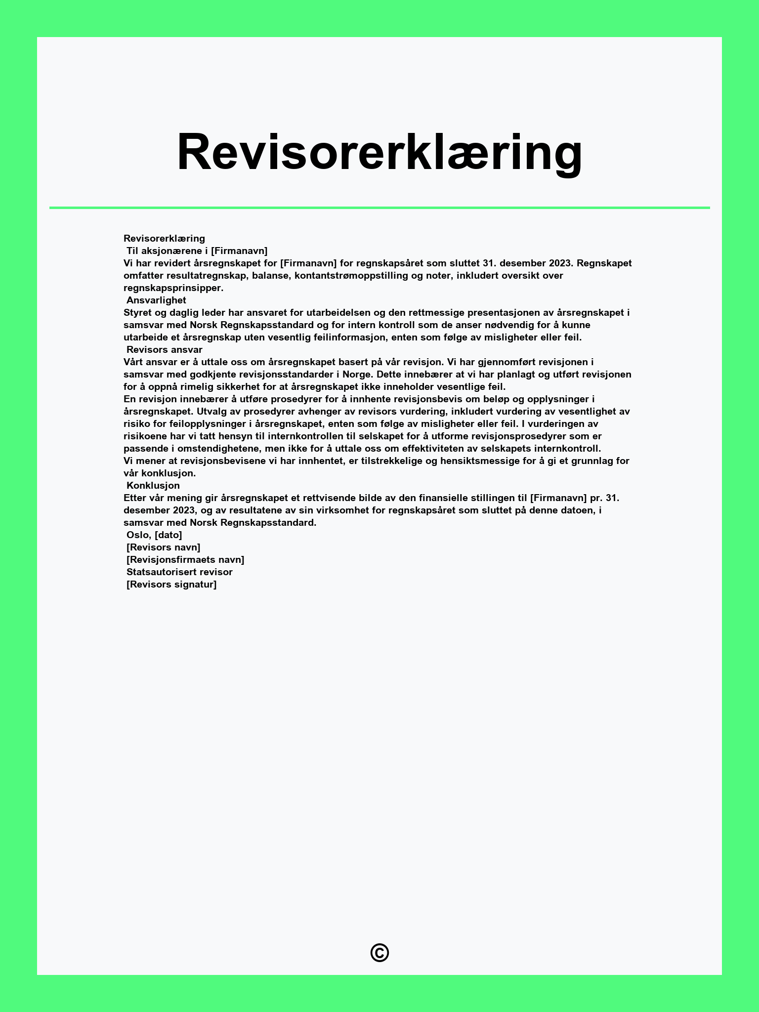 Revisorerklæring