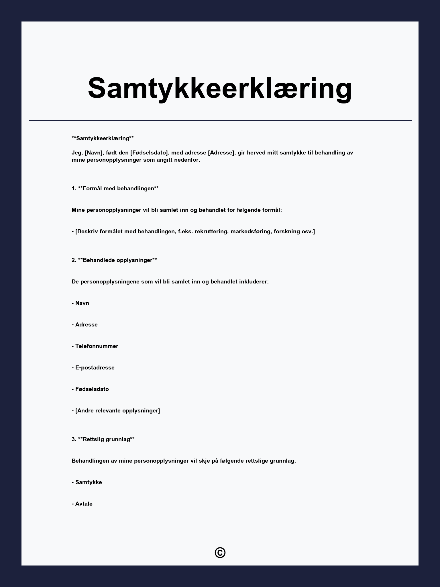 Samtykkeerklæring